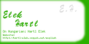 elek hartl business card